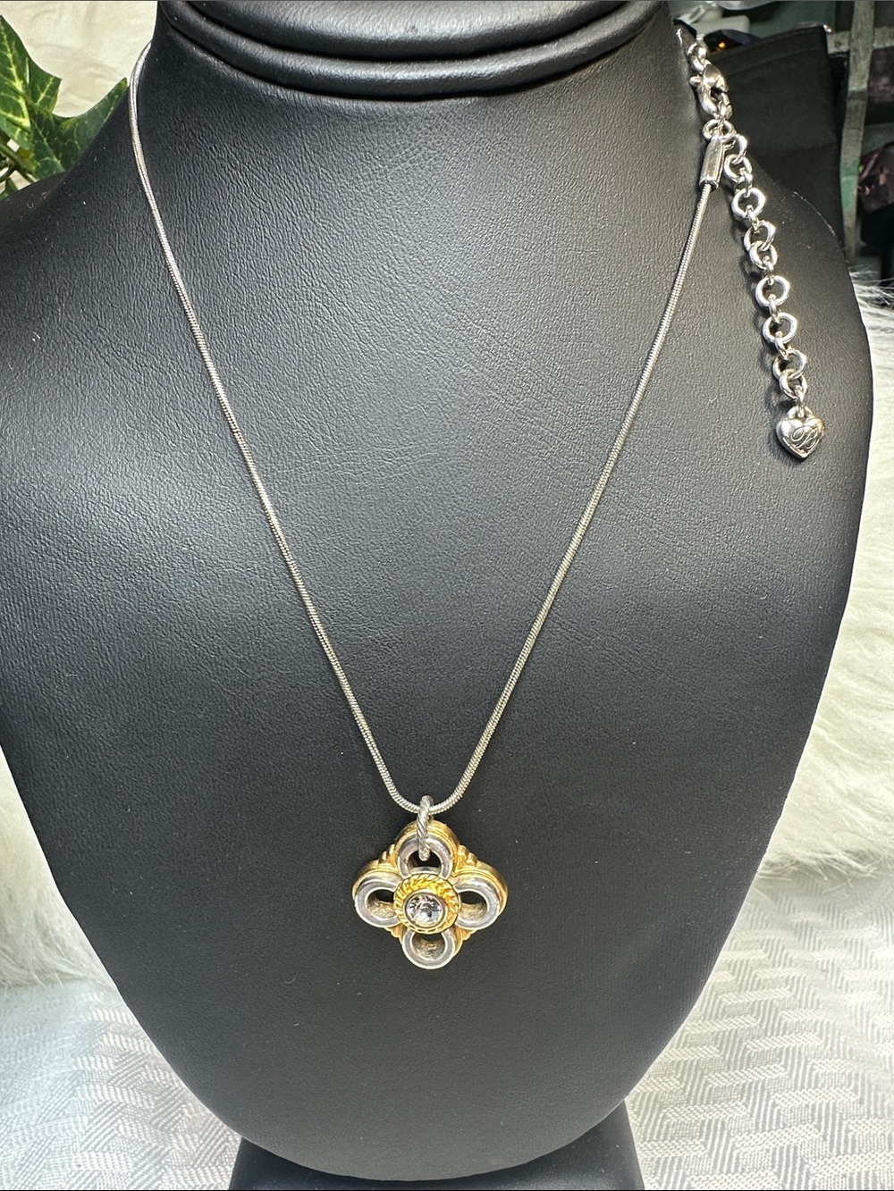 Brighton necklace gold silver flower “Sava”